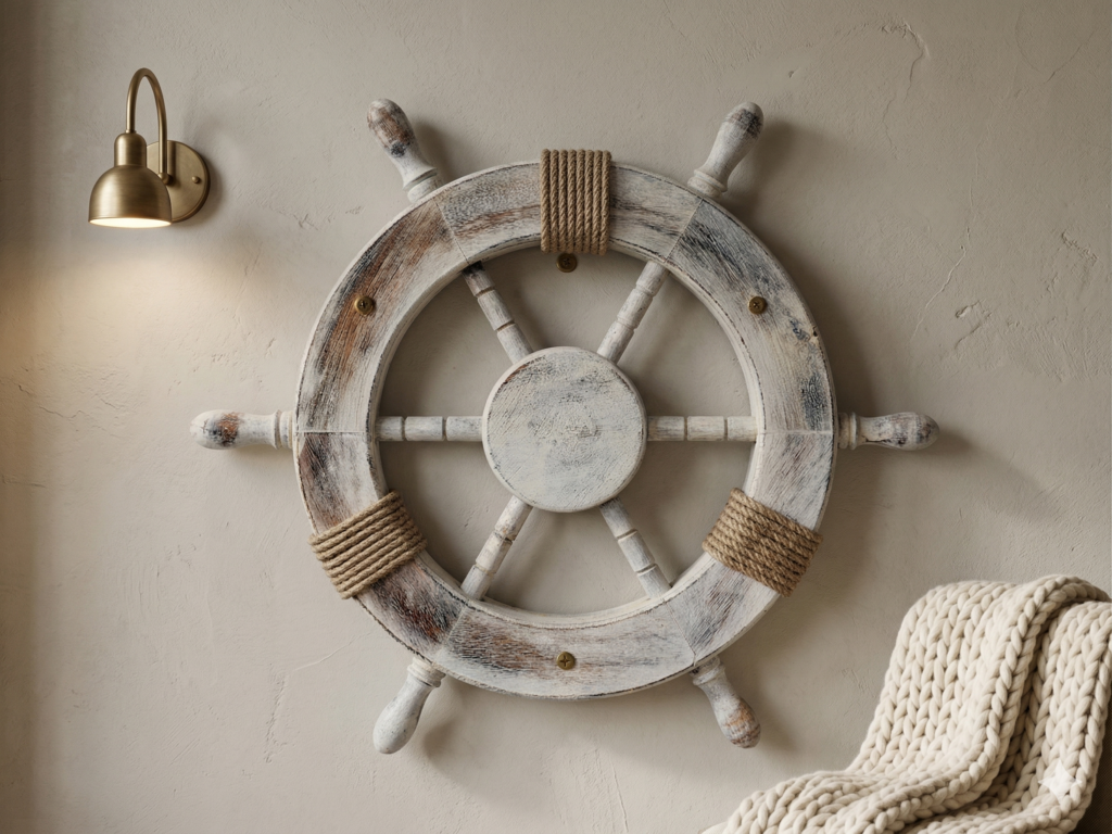 handcrafted wooden nautical wheels
