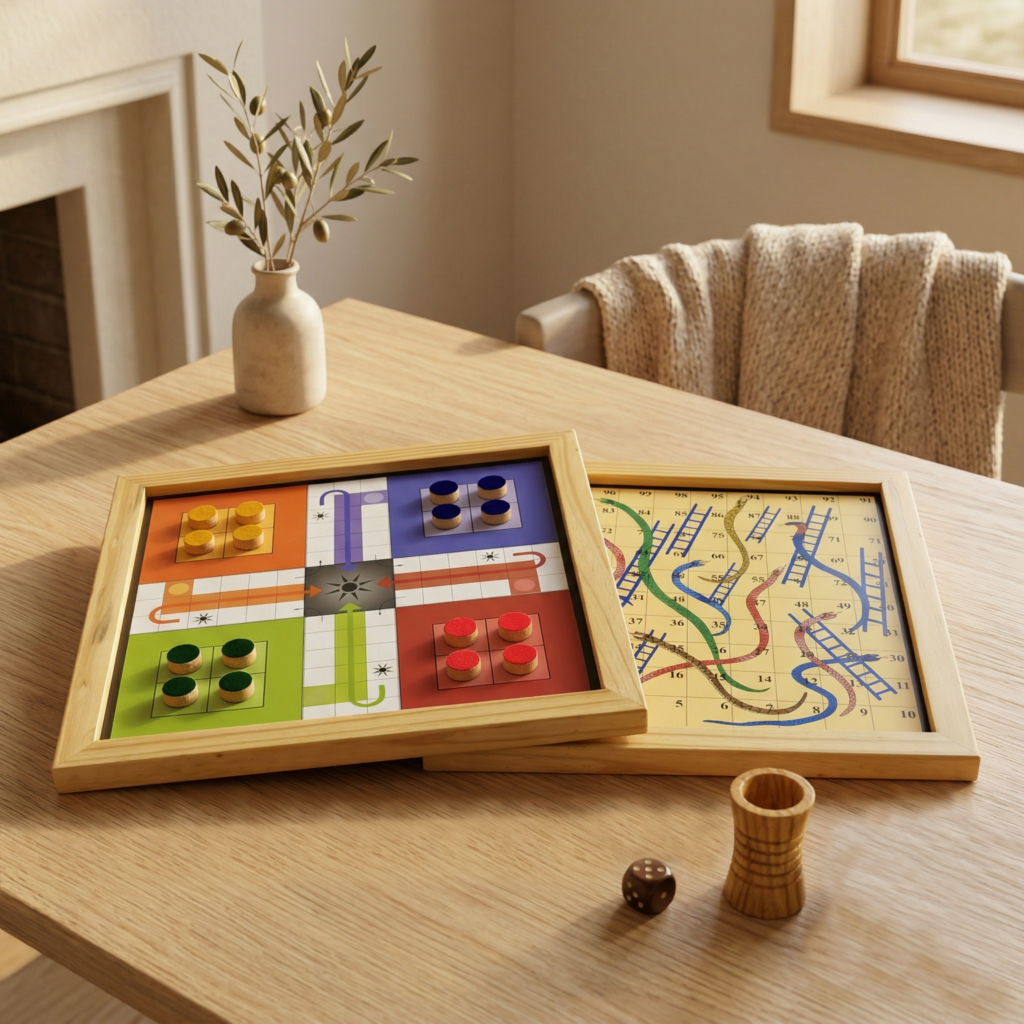 wooden magnetic ludo